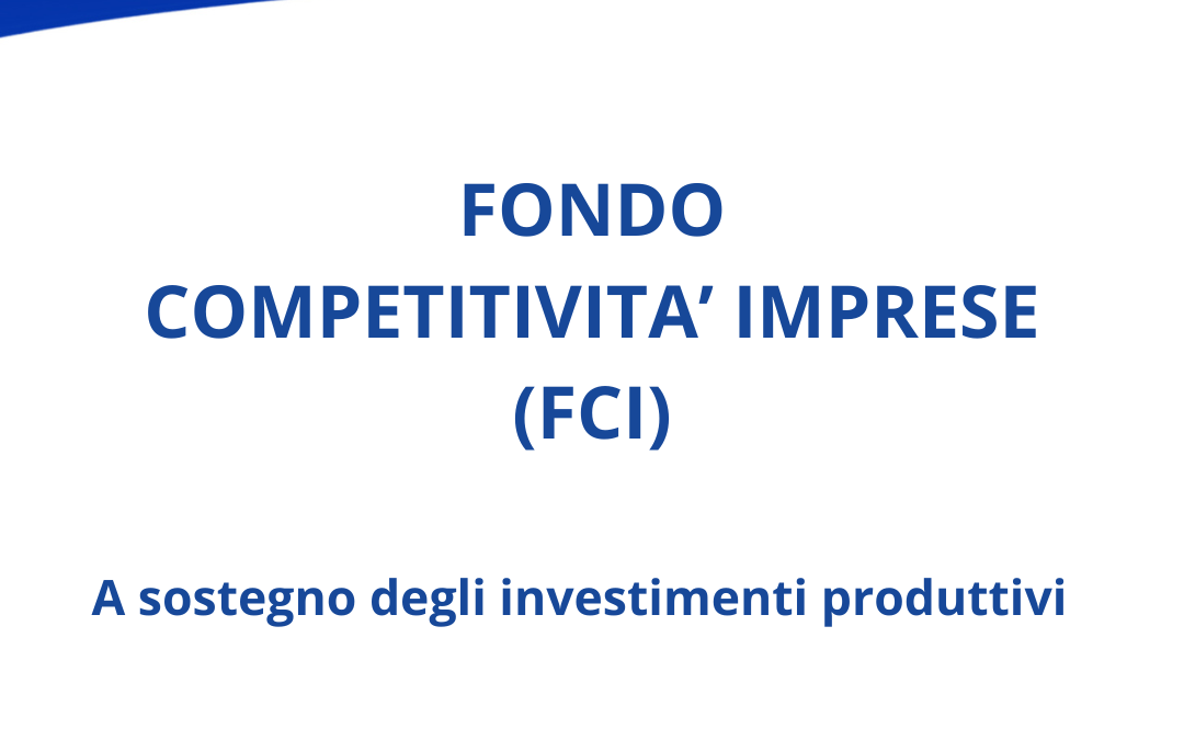 Bando FCI a settembre apertura sportello