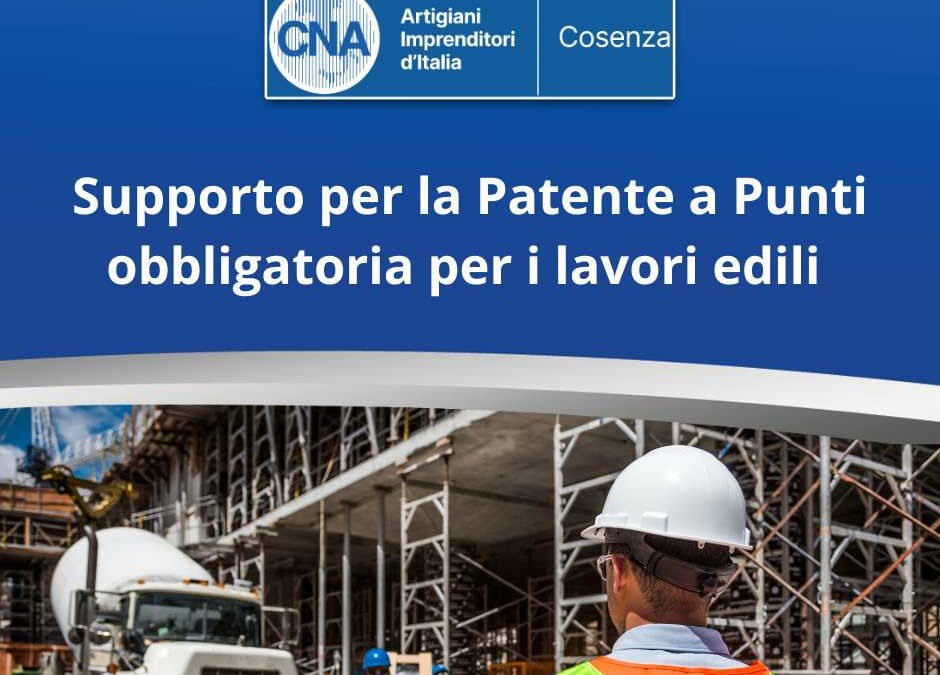 CNA COSENZA PRONTA A DARE SUPPORTO PER LA PATENTE A PUNTI