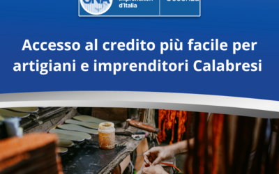 Un passo avanti nella battaglia per facilitare l’accesso al credito per artigiani e imprenditori Calabresi